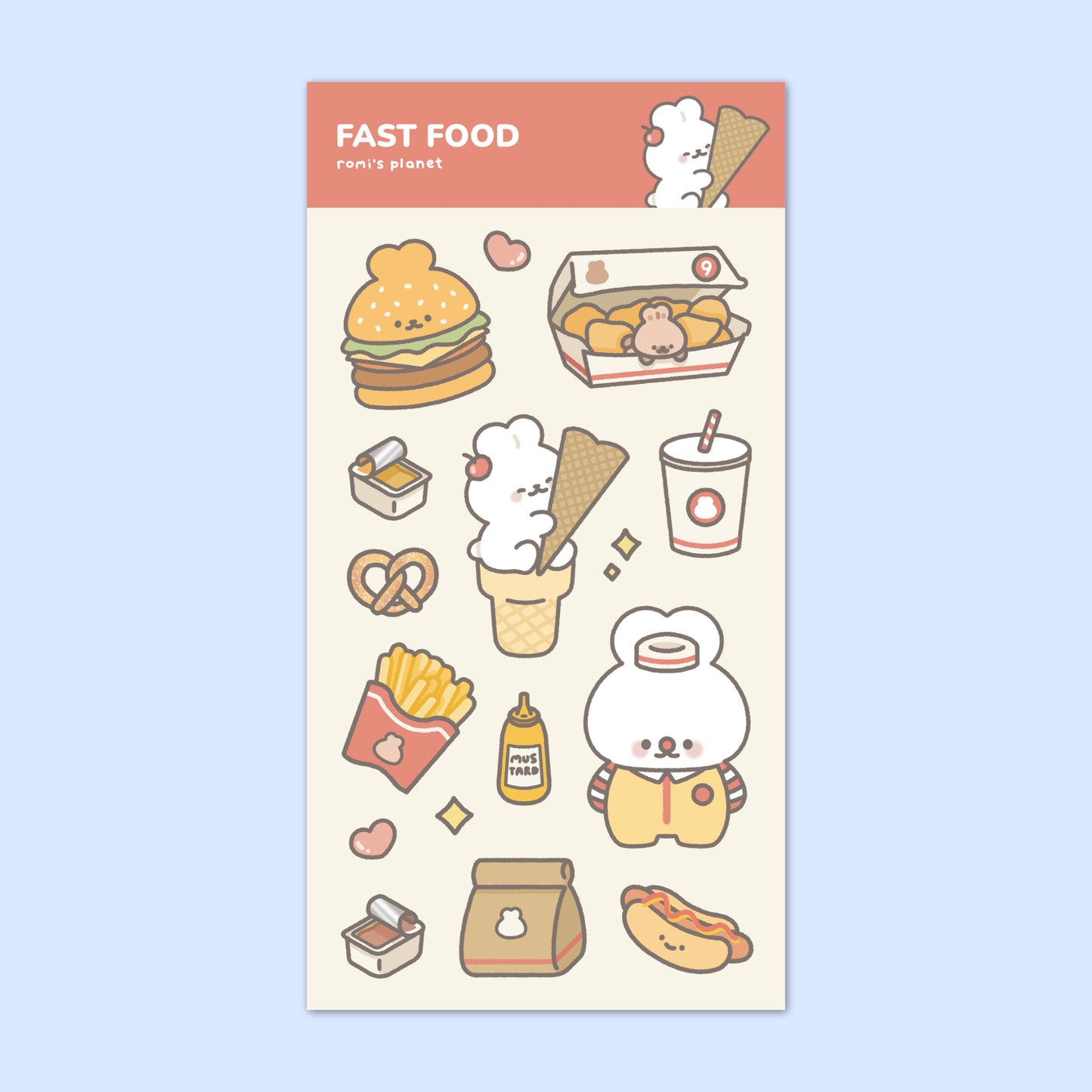Fast Food Sticker Sheet