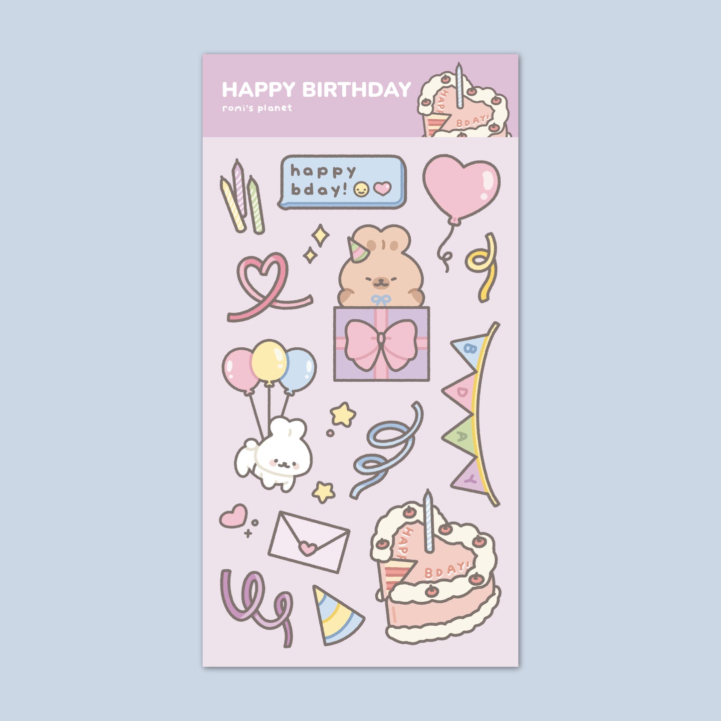Happy Birthday Sticker Sheet